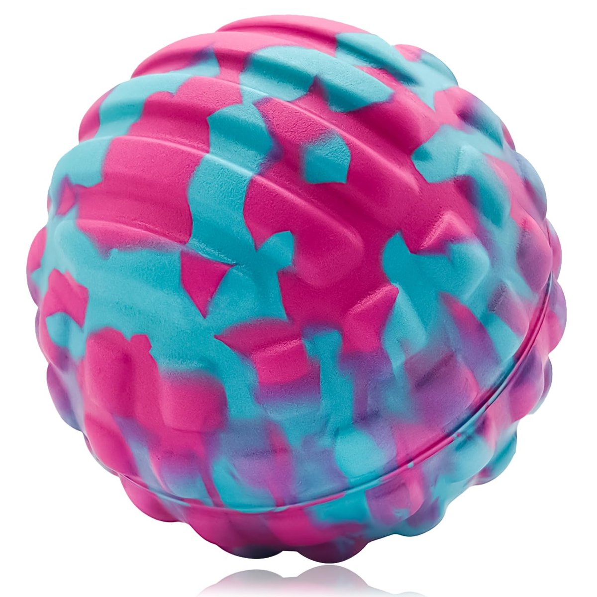 Tiefengewebs-Massageball für Training & Erholung – SGS-zertifiziert – Löst Muskelknoten, Gelenkschmerzen & Verspannungen – Druckpunkt-Therapie – Myofascial Release Ball (Blau & Pink, 1 Pack, 2,8 Zoll)