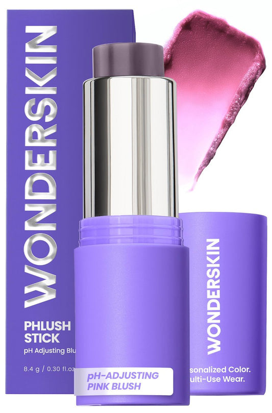 Wonderskin pHlush Stick – pH-aktivierter Cream Blush für Wangen und Lippen, kühlende und pflegende farbanpassende Multi-Use-Rouge