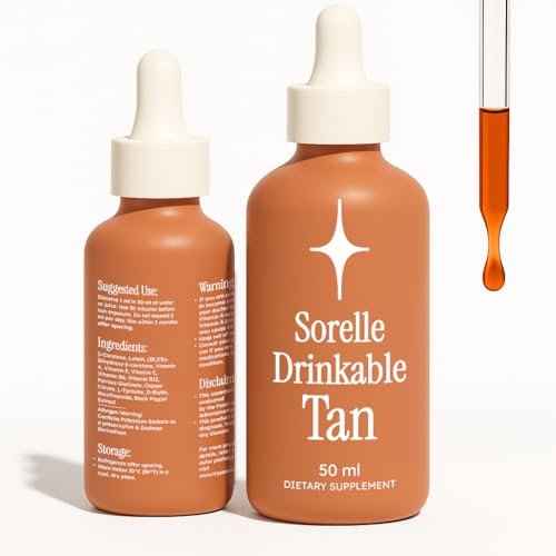 Sorelle Tanning Drops zum Trinken - 100% natürliche orale flüssige Selbstbräuner-Tropfen (50 ml)