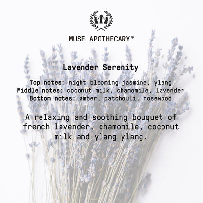 Muse Apothecary Linen Ritual - Aromatischer, beruhigender und entspannender Wäschespray für Bettwäsche, Wäsche und Stoffe - mit ätherischen Aromatherapie-Ölen - Lavendel Serenity