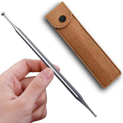 BYYDDIY 6,3 Zoll Edelstahl Doppelkopf-Gesichtsreflexzonen-Werkzeug – Ohr-Massagegerät, Körperpunkt-Sondenstift & Triggerpunkt-Massagegerät für Tiefengewebe (16 cm)