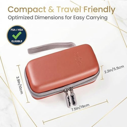 weefla Hartschalen-Isolier-Kühltasche für Zepbound oder Mounjaro Tirzepatid-Injektorpens, TSA-zugelassene Kühlpackung, leicht zu reinigen, kompakte Spritzenbox für Reisen und täglichen Gebrauch (Pink, Doppelpack)