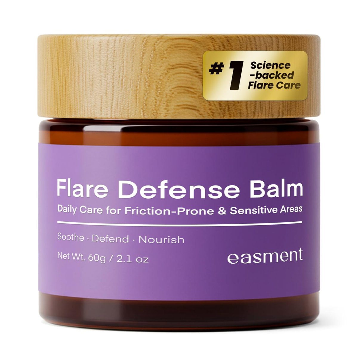 Easment Hidradenitis Suppurativa Flare Defense Balm – 2 oz Wissenschaftlich fundierter täglicher Schutz für zu Follikulitis und Hautunreinheiten neigende Haut – Microsilver BG™, Zinkoxid & botanische Mischung – Nicht fettend, nicht fleckend
