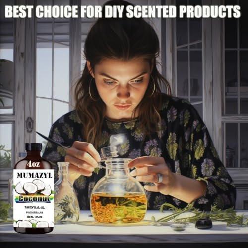 Kokosnuss ätherisches Öl, 120 ml für Diffuser, Luftbefeuchter, Yoga, Reinigung, DIY Kerzen- und Seifenherstellung - MUMAZYL
