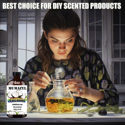 Kokosnuss ätherisches Öl, 120 ml für Diffuser, Luftbefeuchter, Yoga, Reinigung, DIY Kerzen- und Seifenherstellung - MUMAZYL