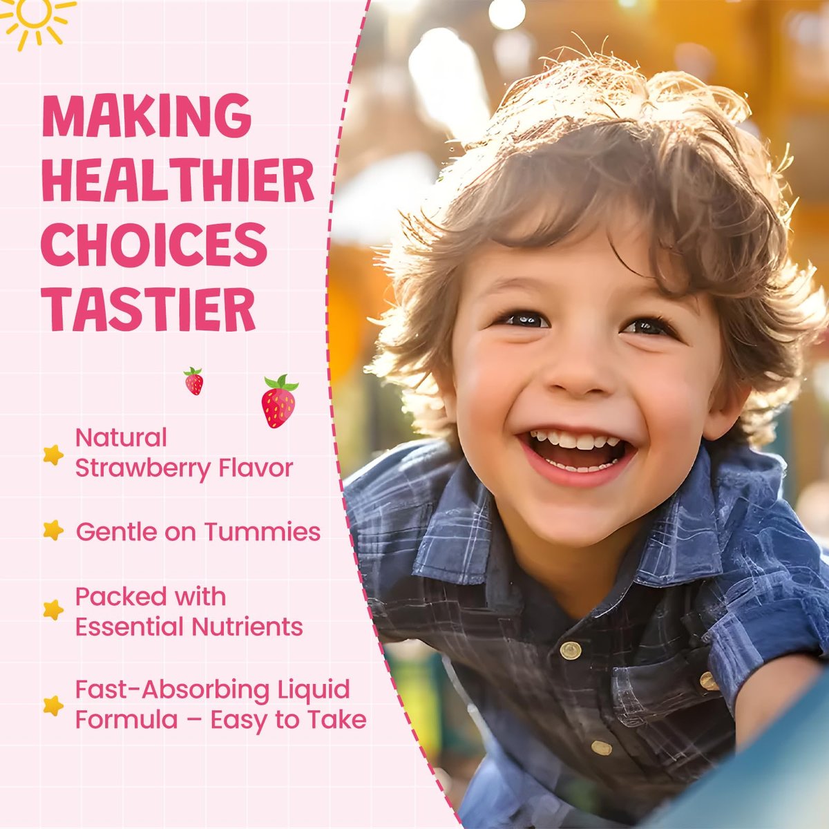 Flüssiges Eisenpräparat für Kinder, Frauen & Männer – mit Calcium, Zink, Multivitamin-Tropfen – Immununterstützung, Blutbildner & Energieunterstützung bei Eisenmangel, Anämie, vegan 2 Fl Oz