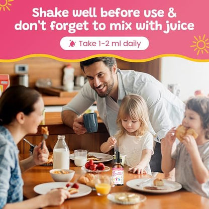 Flüssiges Eisenpräparat für Kinder, Frauen & Männer – mit Calcium, Zink, Multivitamin-Tropfen – Immununterstützung, Blutbildner & Energieunterstützung bei Eisenmangel, Anämie, vegan 2 Fl Oz
