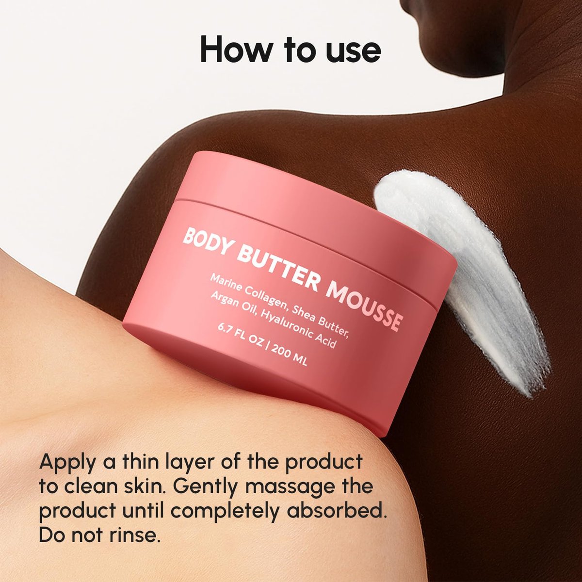 MAREE Whipped Body Butter – Ayurvedische Hautpflege mit Vanille, Sheabutter, Meeres-Kollagen & Arganöl – Feuchtigkeitsspender für trockene Haut – 200 ml