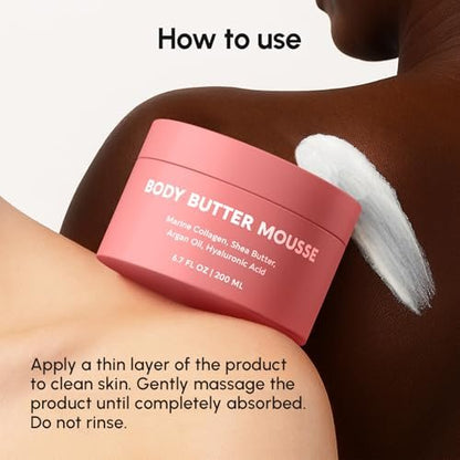 MAREE Whipped Body Butter – Ayurvedische Hautpflege mit Vanille, Sheabutter, Meeres-Kollagen & Arganöl – Feuchtigkeitsspender für trockene Haut – 200 ml