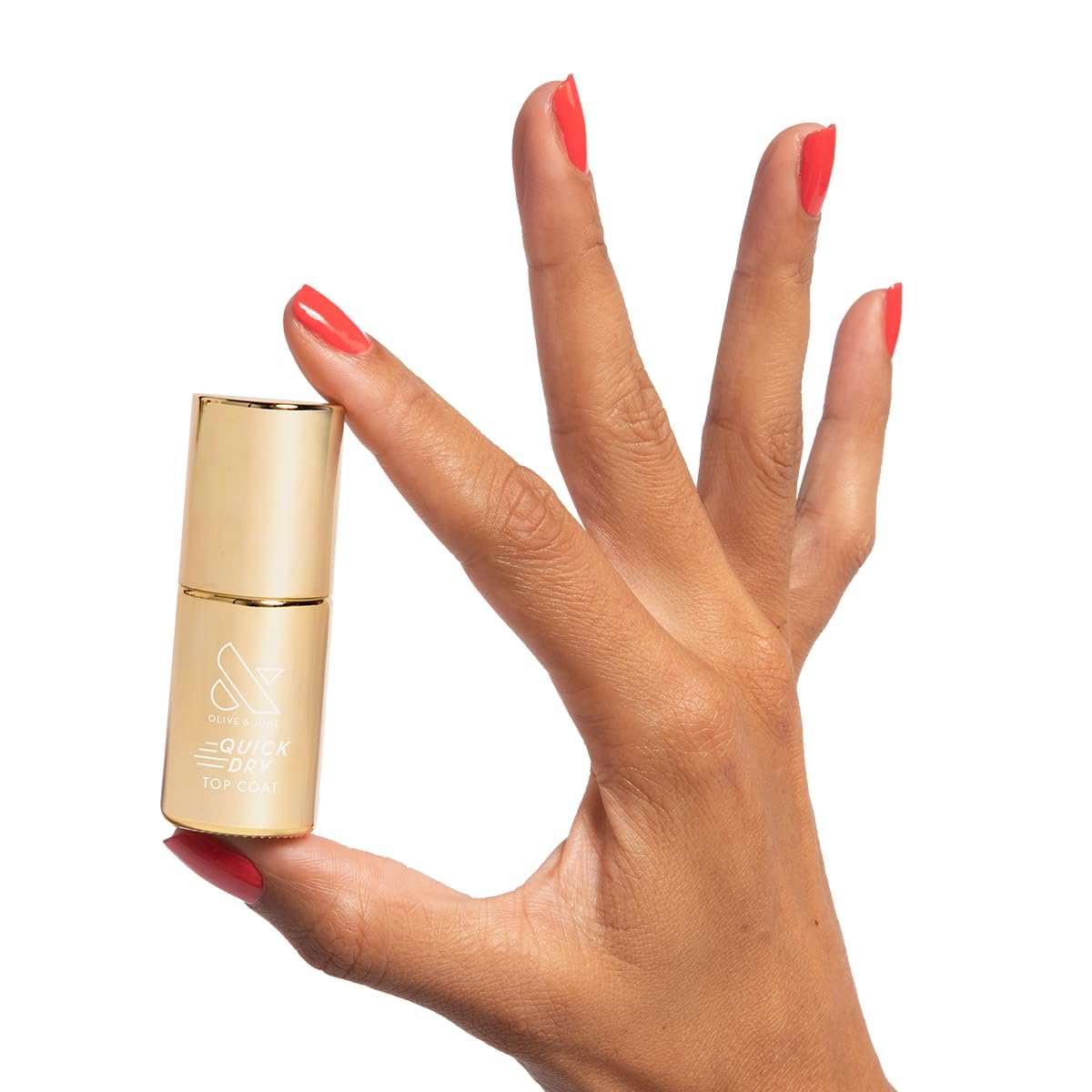 Olive & June Quick Dry Nagellack – Schnell trocknender, wischfester Farblack | 15-free, vegan, tierversuchsfrei | Hält bis zu 5 Tage | Salonqualität für Zuhause | Quick Dry Top Coat