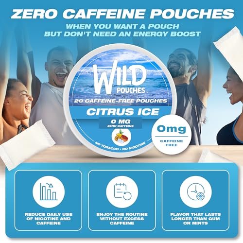 Wild 0mg Nikotinfreie Beutel ohne Koffein Citrus Ice – 20 koffeinfreie Beutel