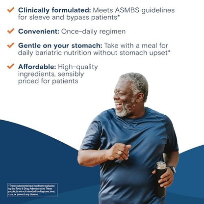 Bariatric Fusion One Per Day Bariatrisches Multivitamin mit Eisen Kautabletten | Zitrusbeer-Geschmack | Vitamine für Magenbypass und Schlauchmagen | Nicht-GVO | 30 Stück