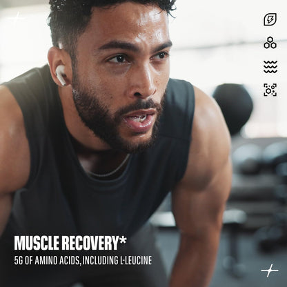 C4 Energy + Aminos Pulver, 5g BCAAs & EAAs für die Muskelregeneration, 3 Elektrolyte für die Hydration, 100 mg natürliches Koffein, Pre-Workout, Zuckerfrei, 30 Portionen, Fruchtpunsch