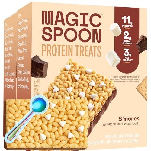 Magic Spoon Treats - 8 Proteinriegel, S'mores - High Protein, Glutenfrei, Zuckerfrei, Keto-freundlich - Gesunde Snacks für Erwachsene