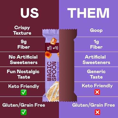 Magic Spoon Treats – 8 Proteinriegel, Salted Caramel – Zuckerfreier, glutenfreier Snack für Erwachsene – Low Carb & Keto-freundlich