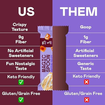 Magic Spoon Treats – 8 Proteinriegel, Salted Caramel – Zuckerfreier, glutenfreier Snack für Erwachsene – Low Carb & Keto-freundlich