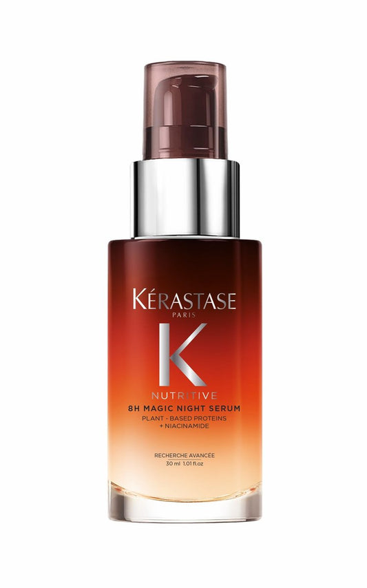 Kerastase Nutritive 8H Magic Night Serum – Übernachtpflege für trockenes Haar, verleiht Glanz, mit pflanzlichen Proteinen, 30 ml Reisegröße
