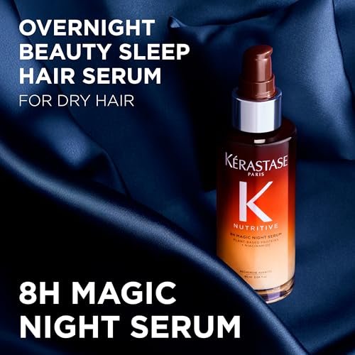 Kerastase Nutritive 8H Magic Night Serum – Übernachtpflege für trockenes Haar, verleiht Glanz, mit pflanzlichen Proteinen, 30 ml Reisegröße