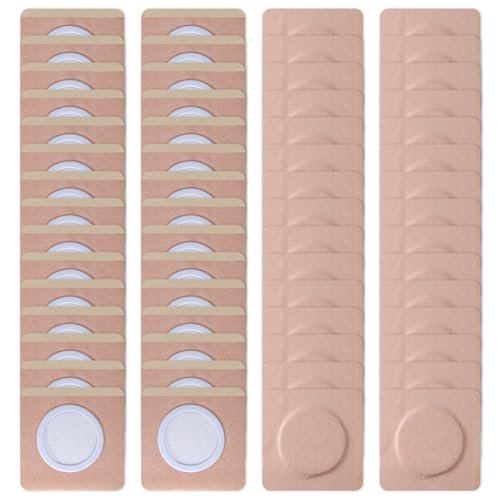 60 Stück Einweg-Rizinusöl-Nabelpflaster | 8x8 cm Hochsaugfähig | Selbstklebende Rizinusölpackung für Nacken/Schultern/Knie | Kein Auswaschen | Bio-Baumwolle | Auslaufsicher