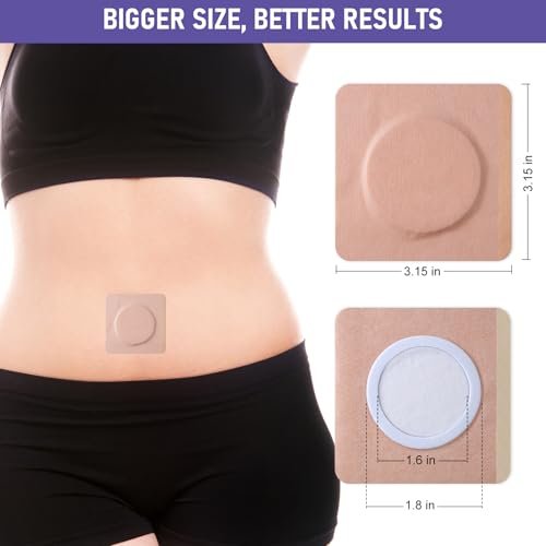 60 Stück Einweg-Rizinusöl-Nabelpflaster | 8x8 cm Hochsaugfähig | Selbstklebende Rizinusölpackung für Nacken/Schultern/Knie | Kein Auswaschen | Bio-Baumwolle | Auslaufsicher
