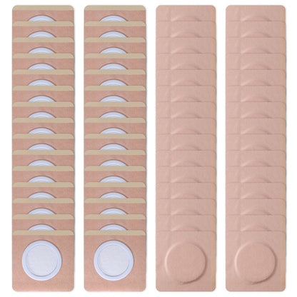 60 Stück Einweg-Rizinusöl-Nabelpflaster | 8x8 cm Hochsaugfähig | Selbstklebende Rizinusölpackung für Nacken/Schultern/Knie | Kein Auswaschen | Bio-Baumwolle | Auslaufsicher