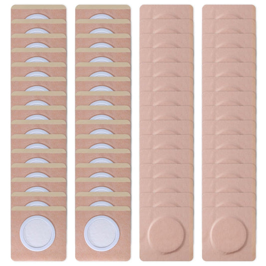60 Stück Einweg-Rizinusöl-Nabelpflaster | 8x8 cm Hochsaugfähig | Selbstklebende Rizinusölpackung für Nacken/Schultern/Knie | Kein Auswaschen | Bio-Baumwolle | Auslaufsicher
