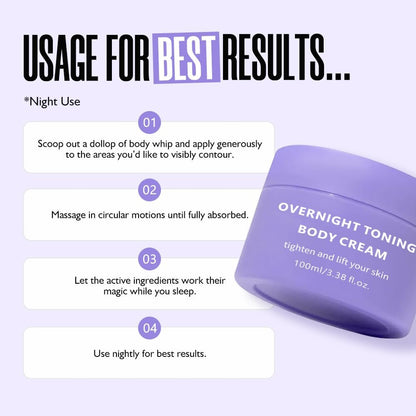Sea-Maid Overnight Toning Body Firming Cream – Anti-Falten Feuchtigkeitscreme für straffe und glatte Haut (100 ml)