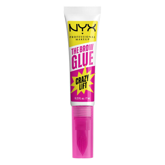 NYX PROFESSIONAL MAKEUP The Brow Glue Crazy Lift – Augenbrauen-Laminierungsgel mit 16H starkem Halt & eingebautem Styling-Kamm – Klares Augenbrauengel