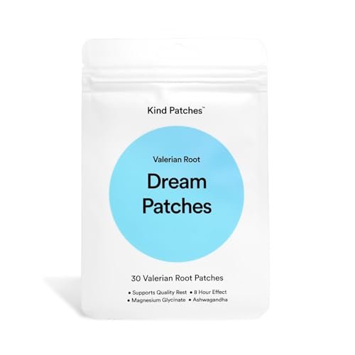 Kind Patches Baldrian-Wurzel-Dream-Patches – Schlafpflaster mit Ashwagandha und Magnesium – natürliche Schlafhilfe – 30 Stück