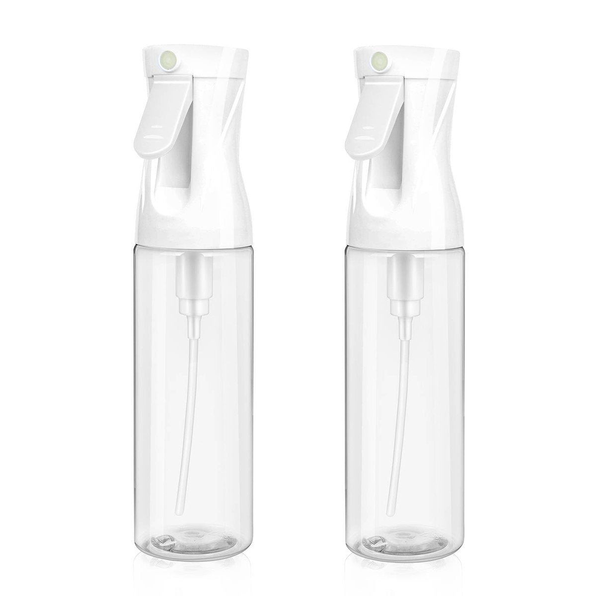 aireza 2er-Pack Feinsprühflasche für Haare - Patentiertes Ultrafeinsprühen für Styling, Reinigung, Pflanzen und mehr - BPA-frei, auslaufsicher, 360° Sprühdüse, langlebig - Weiß (300 ml/10,1 oz)