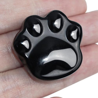 Schwarzer Obsidian Katzenkristall – Heilsteine, natürlicher Sorgenstein gegen Angst & Stress, Kristallgeschenk für Katzenliebhaber, Meditation & Energiebalance
