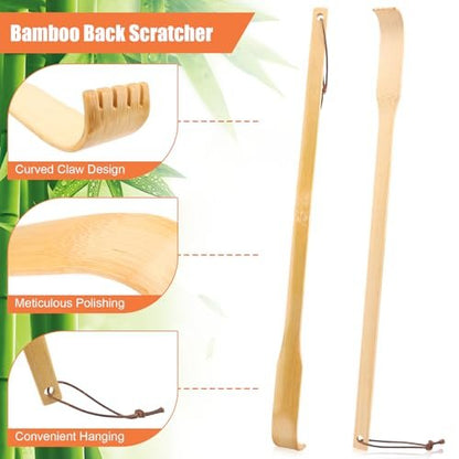 NICEMOVIC 6er-Pack Bambus-Rückenkratzer für Männer und Frauen, Geschenk für Senioren, 42 cm langer Griff, ideal als Weihnachtsgeschenk oder Ostergeschenk