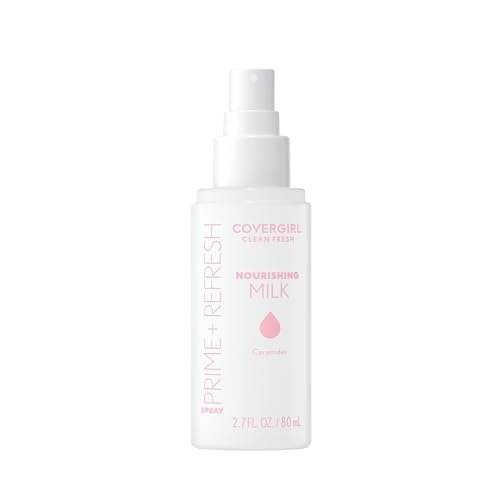 COVERGIRL Clean Fresh Nourishing Milk Spray - 100, Feuchtigkeitsspendendes Gesichtsspray, prallende Wirkung, samtig-matter Finish, vegane Formel