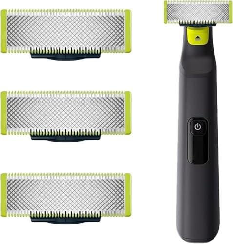 3er-Set Ersatzklingen für OneBlade – Aufgerüstete Edelstahlklingen kompatibel mit OneBlade Elektro-Trimmer & Rasierer