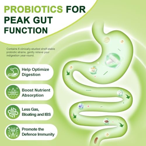NATURE TARGET Präbiotikum-Faser-Ergänzung mit 60 Milliarden Probiotika für die Verdauungsgesundheit - Präbiotika und Probiotika für Frauen & Männer, unterstützt gelegentliche Verstopfung - 120 vegane Kapseln