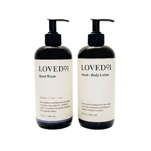 Loved01 Handseife & Lotion Set – Lavendel Handwaschseife & unparfümierte Körperlotion, 2 x 473 ml, Oprah's Favorite Things