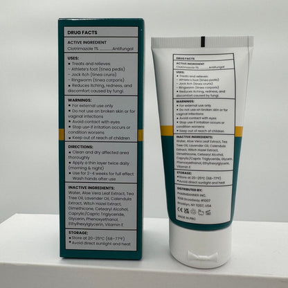 Antimykotische Creme gegen Juckreiz, Ringelflechte, Psoriasis und Fußpilz – Extra starke Linderung für juckende, brennende Haut – Schnell wirkende Formel bei Tinea cruris, Tinea versicolor und Hautirritationen