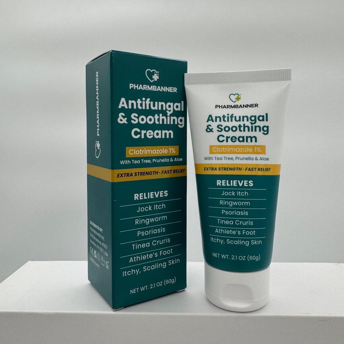 Antimykotische Creme gegen Juckreiz, Ringelflechte, Psoriasis und Fußpilz – Extra starke Linderung für juckende, brennende Haut – Schnell wirkende Formel bei Tinea cruris, Tinea versicolor und Hautirritationen