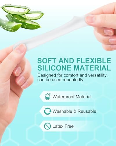 Uwbettry 16er-Pack Silikon Zehenschützer und Kappen, Gel-Zehenüberzüge Bandage Ärmel für Frauen & Männer Schmerzlinderung, Polster für Hühneraugen, Schwielen, Blasen, Nagelverlust (Transparent, gemischte Größen, 4L+8M+4S)