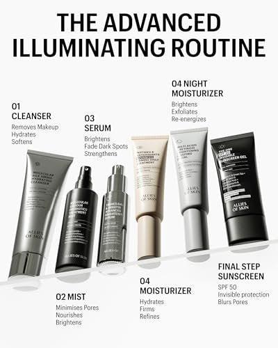 Allies of Skin Tranexamic & Arbutin Advanced Brightening Serum | Leichtes tägliches Serum mit Peptiden | 3% Tranexamsäure, belebt müde Haut | 1,6 fl oz