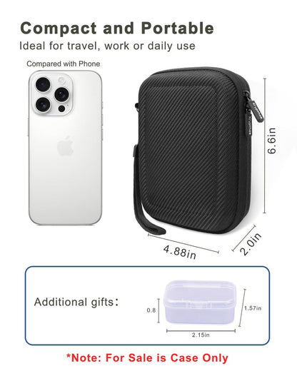 Krypthos Diabetic Supplies Travel Case – Organizer für Blutzuckermessgerät, Teststreifen, Lanzetten – Schwarz