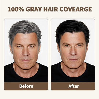 Farndu Jet Black Haar Tönungs Shampoo – Ammoniakfrei & PPD-frei, Natürliche Kräuter 3-in-1 Haarfarben Shampoo für Graue Haare bei Frauen und Männern