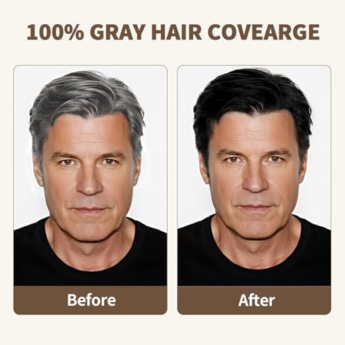 Farndu Jet Black Haar Tönungs Shampoo – Ammoniakfrei & PPD-frei, Natürliche Kräuter 3-in-1 Haarfarben Shampoo für Graue Haare bei Frauen und Männern