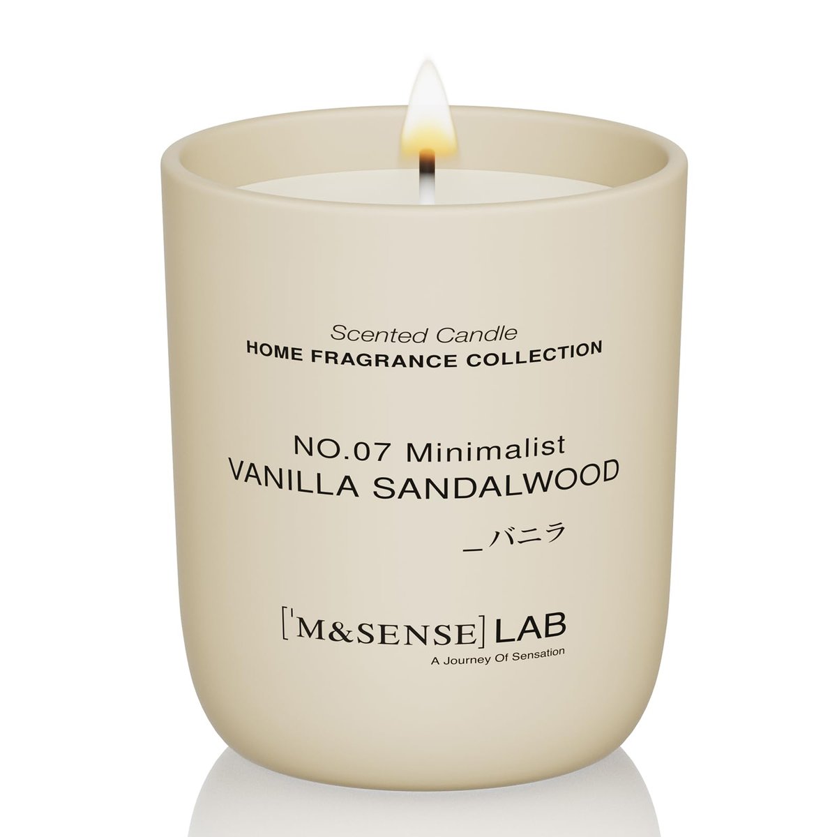 M&SENSE Natürliche Sojakerze | Vanille Sandelholz | 5,3 oz | Mini Frühlingsduftkerzen für Entspannung, Valentinstag Geschenk, Wohnkultur | für Schlafzimmer, Büro, Party Klein