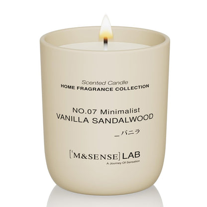 M&SENSE Natürliche Sojakerze | Vanille Sandelholz | 5,3 oz | Mini Frühlingsduftkerzen für Entspannung, Valentinstag Geschenk, Wohnkultur | für Schlafzimmer, Büro, Party Klein