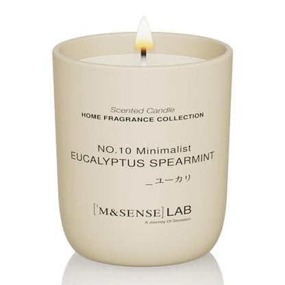 M&SENSE Natürliche Sojakerze | Eukalyptus Minze | 5,3 oz | Mini Frühlingsduftkerzen für Entspannung, Geschenk zum Valentinstag, Wohndekoration | für Schlafzimmer, Büro, Party Klein