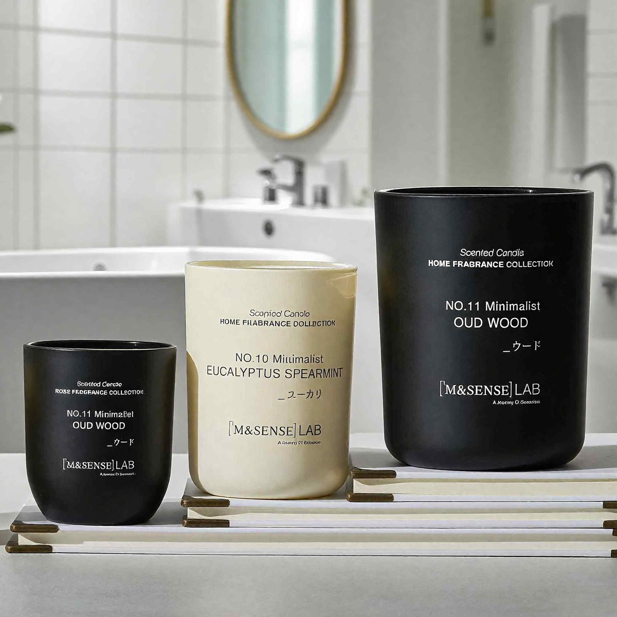 M&SENSE Natürliche Sojakerze | Eukalyptus Minze | 5,3 oz | Mini Frühlingsduftkerzen für Entspannung, Geschenk zum Valentinstag, Wohndekoration | für Schlafzimmer, Büro, Party Klein
