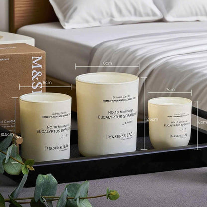 M&SENSE Natürliche Sojakerze | Eukalyptus Minze | 5,3 oz | Mini Frühlingsduftkerzen für Entspannung, Geschenk zum Valentinstag, Wohndekoration | für Schlafzimmer, Büro, Party Klein