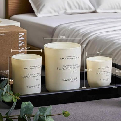 M&SENSE Natürliche Sojakerze | Vanille Sandelholz | 5,3 oz | Mini Frühlingsduftkerzen für Entspannung, Valentinstag Geschenk, Wohnkultur | für Schlafzimmer, Büro, Party Klein