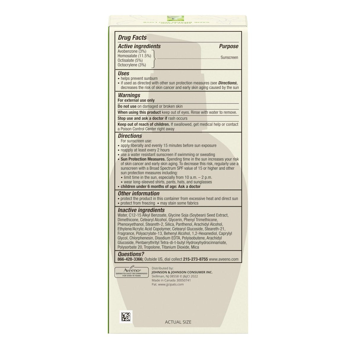 Aveeno Hautpflege-Set: Positively Radiant Tägliche SPF 15 Feuchtigkeitscreme + Soja 118 ml & Reisegröße Tägliche Feuchtigkeitscreme für Körper, Gesicht & Hände 24 ml – 2er-Pack